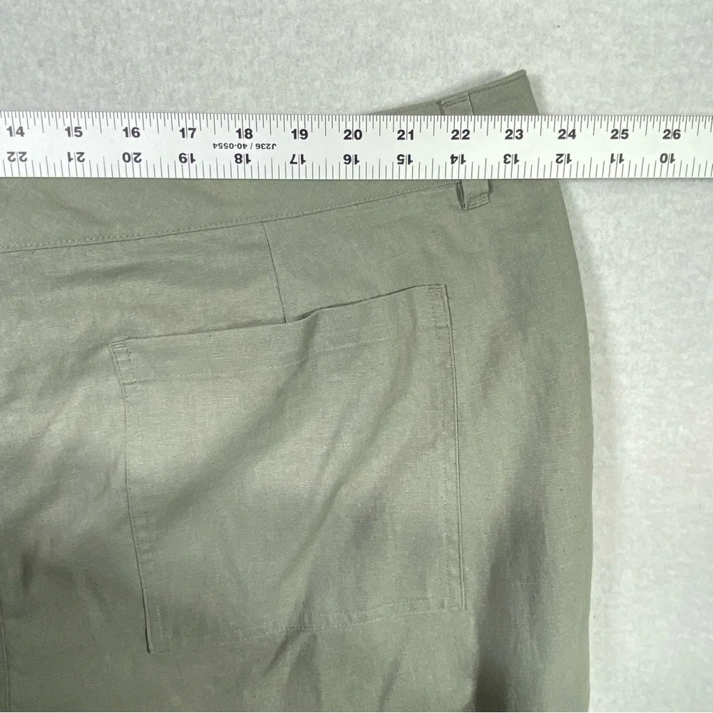 Falls Creek Cargo Pants Women Plus 24 Sage Gray Crop Stretch Casual Workwear NWT - Picture 13 of 16